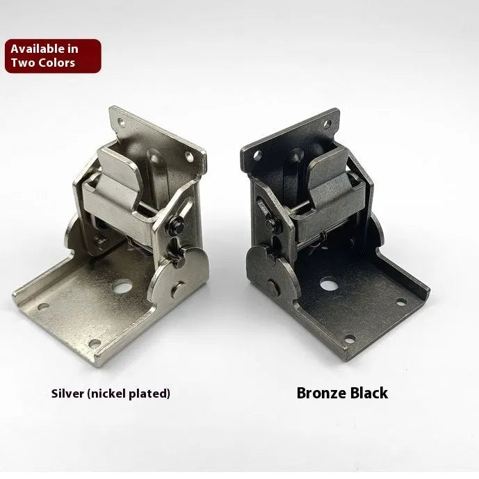 Folding hinge with 0-90 degree range for cabinet and wardrobe hardware in multiple finish options