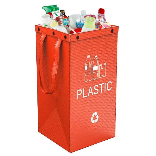 40-litre waterproof handbag with waste segregation compartments measuring 30x50x30cm in PP material