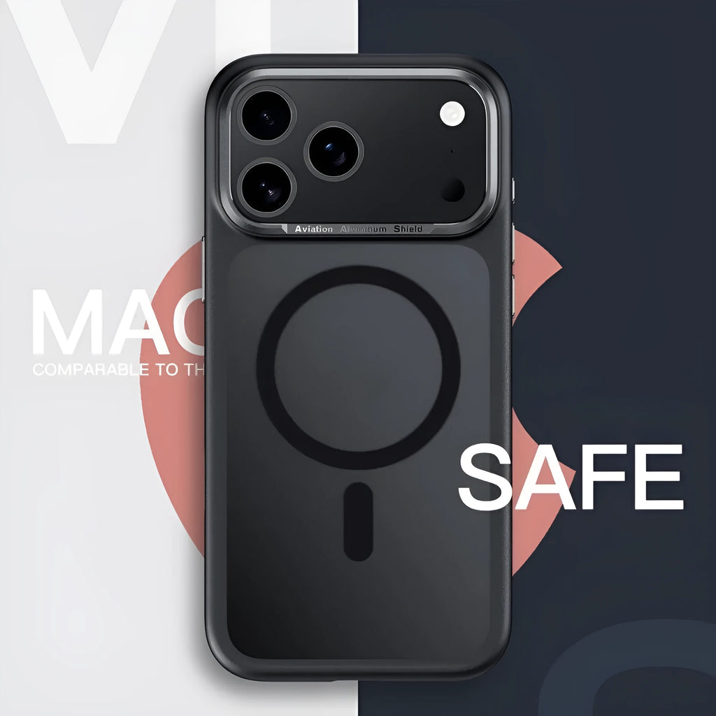 Frosted magnetic protective case for IPhone17 phone in multiple colour options showing anti-fingerprint surface