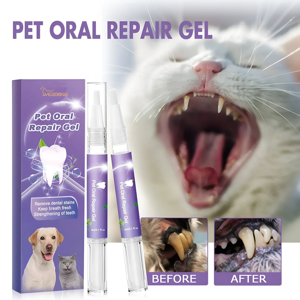 Pet oral repair gel 3ml tube for dogs and cats, 30g, daily mouth care