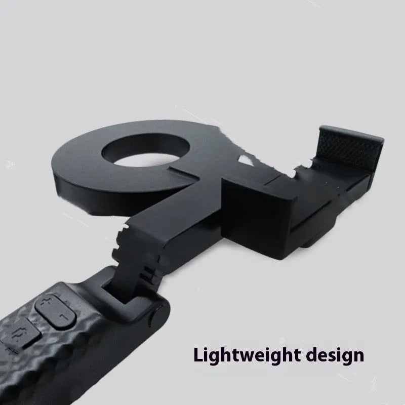 Black handheld LED fill light for smartphone photography with compact rectangular design