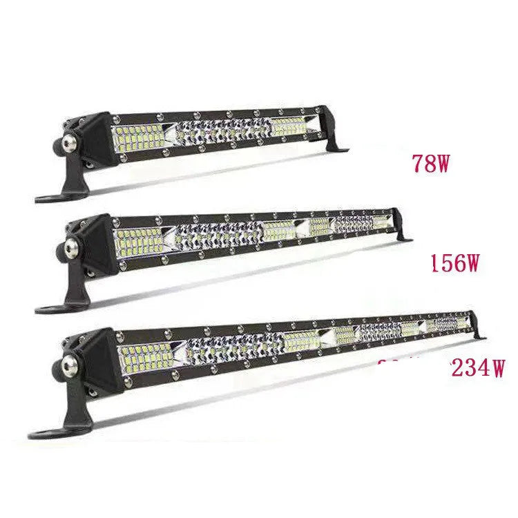 Ultra-thin single row aluminium LED light bar for vehicle roof mounting
