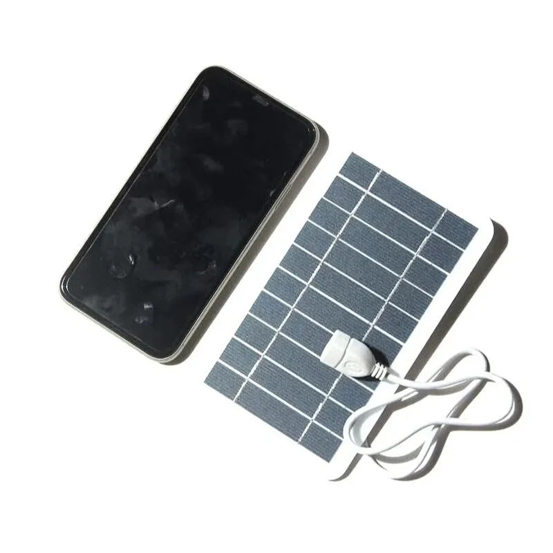 2W 5V portable solar panel charger with USB output cable