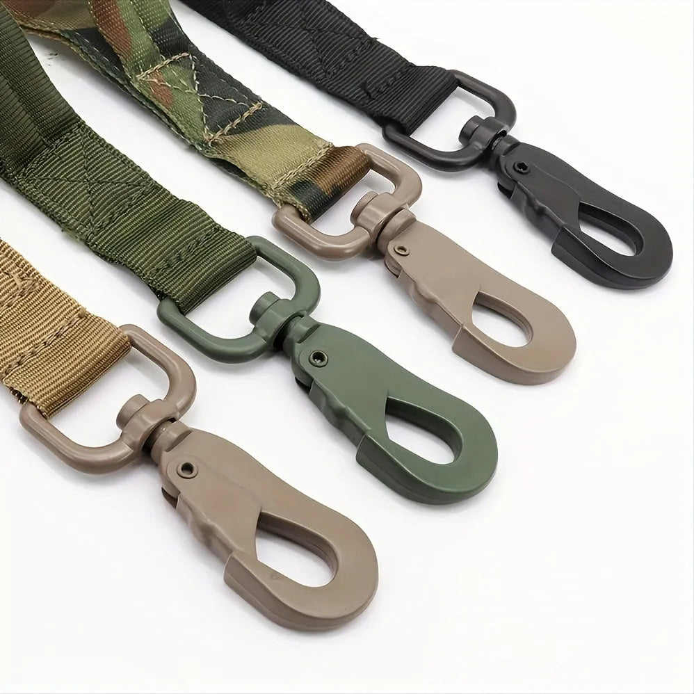 Retractable dog leash with ergonomic handle in black, green, or khaki, showing extended 5m cord.