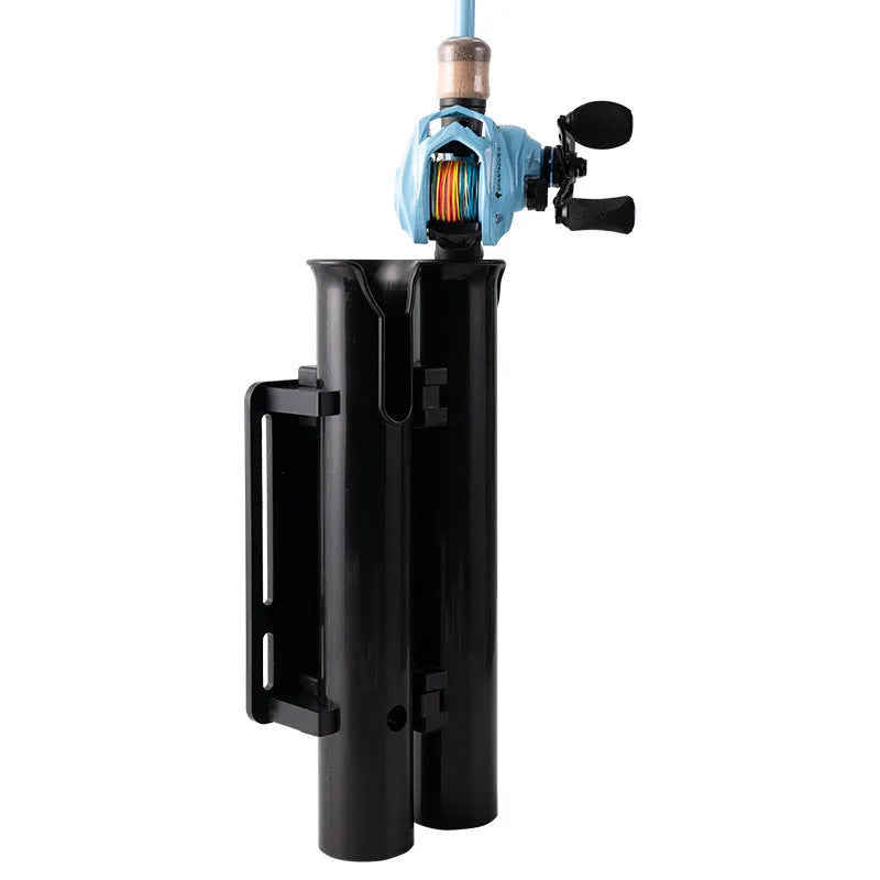 Carbon bicycle and motorcycle fishing rod rack with double-layer plastic rod frame