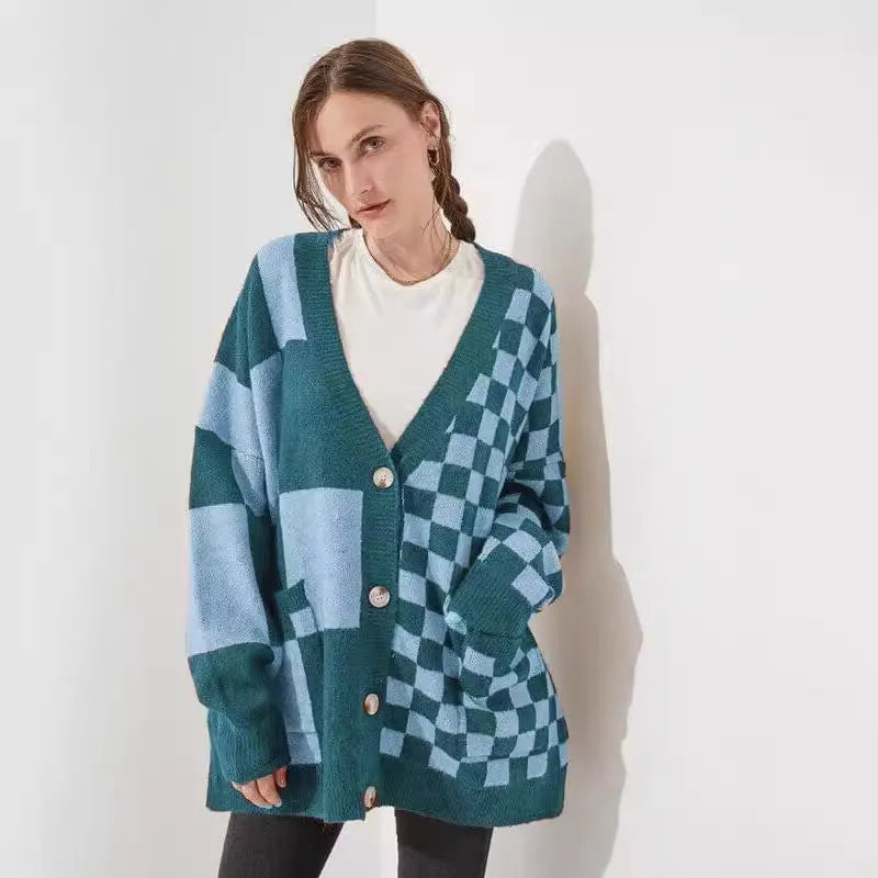 Loose slim fit cardigan knitwear in polyester fabric available in six colours including grey, maroon and purple