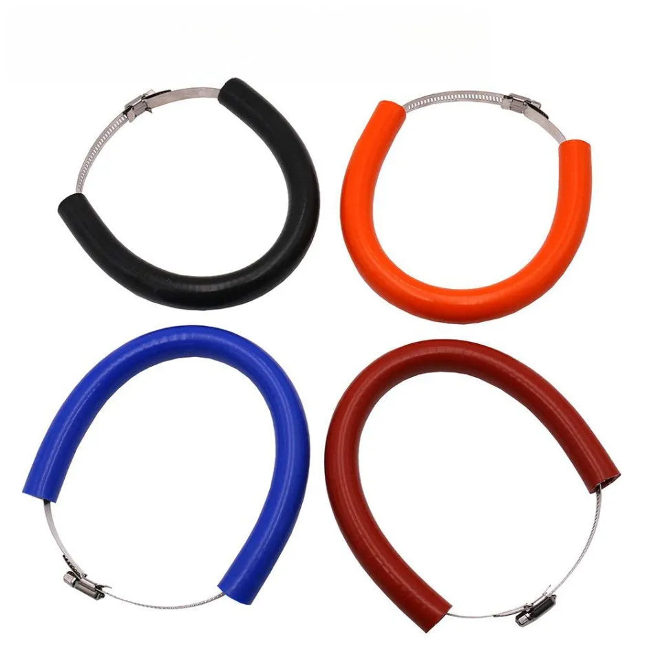 Universal motorcycle exhaust pipe anti-drop wring gasket in black, blue, and orange colour options