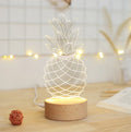 Cartoon night light with wooden base and acrylic elements, 24.5x10cm dimensions, USB powered with dimmable 1.6W LED