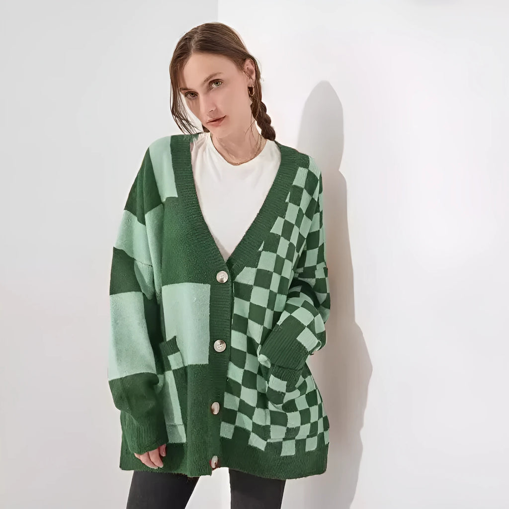 Loose slim fit cardigan knitwear in polyester fabric available in six colours including grey, maroon and purple