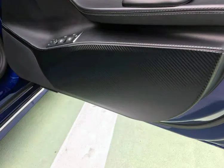 Carbon fibre protective film set for Tesla Model S front and rear door interior panels