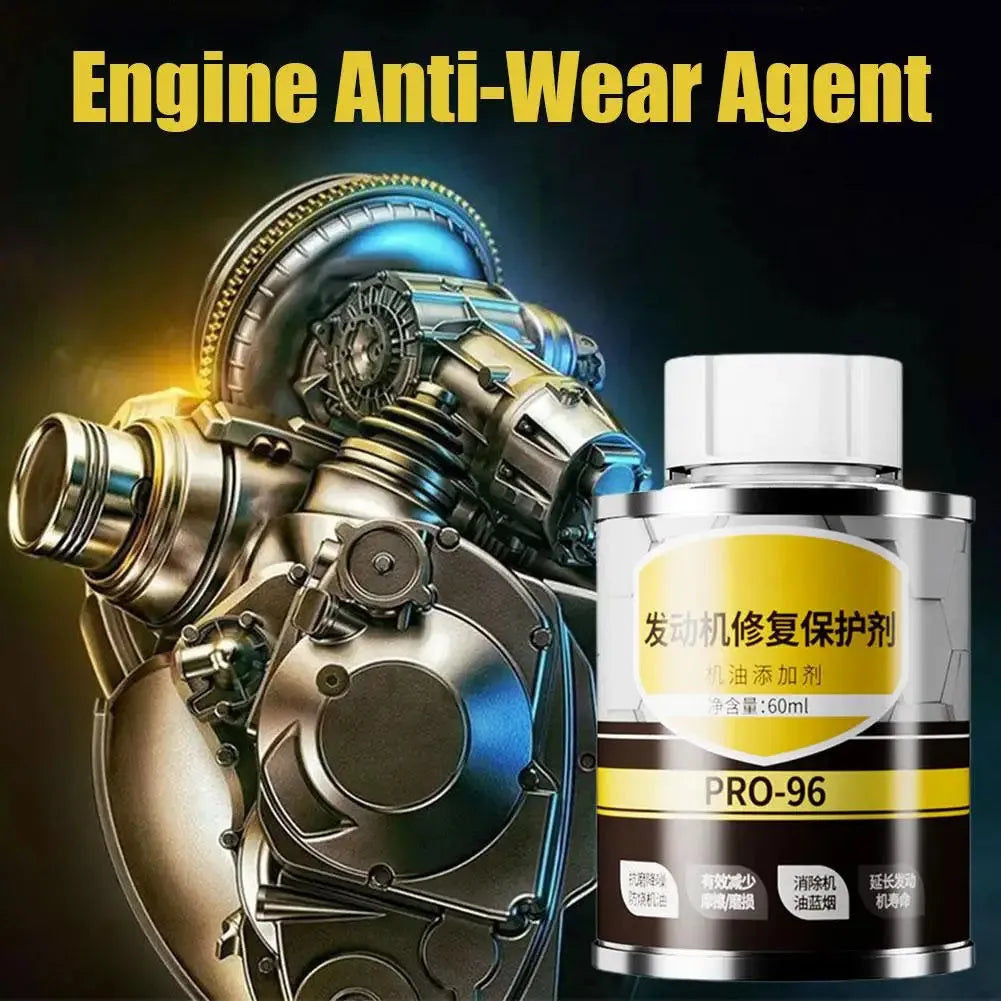 White-capped 60ml bottle of automobile engine anti-wear oil additive