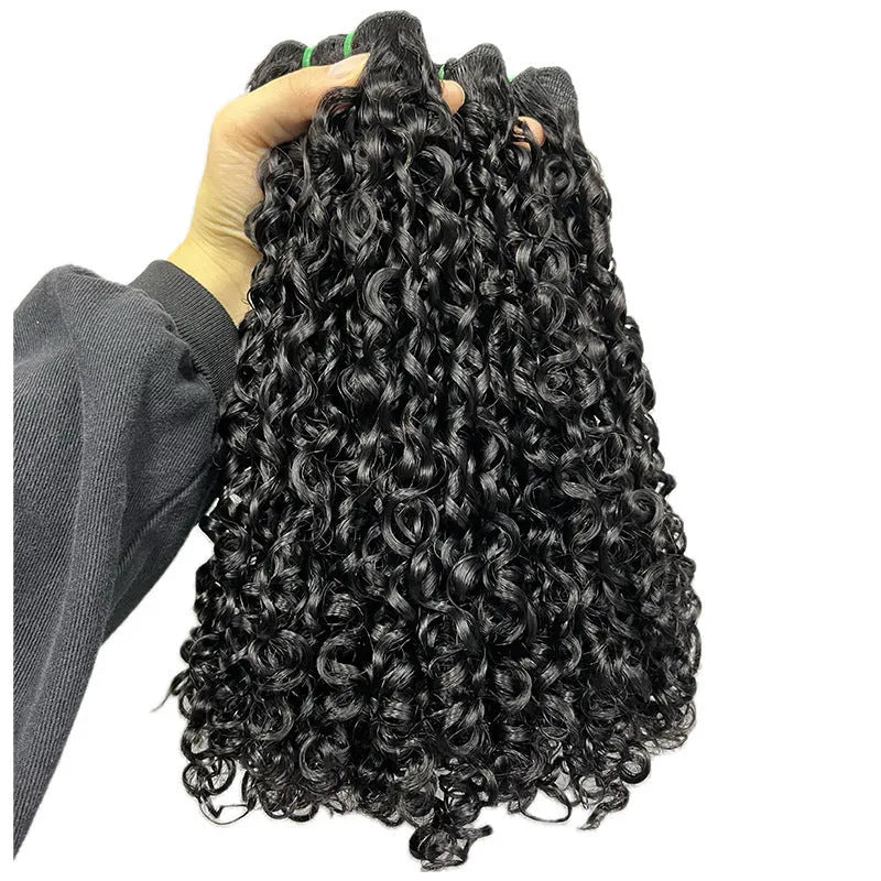 Front lace human hair wig in Pissy 06 colour showing natural hairline and length options