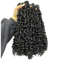 Front lace human hair wig in Pissy 06 colour showing natural hairline and length options