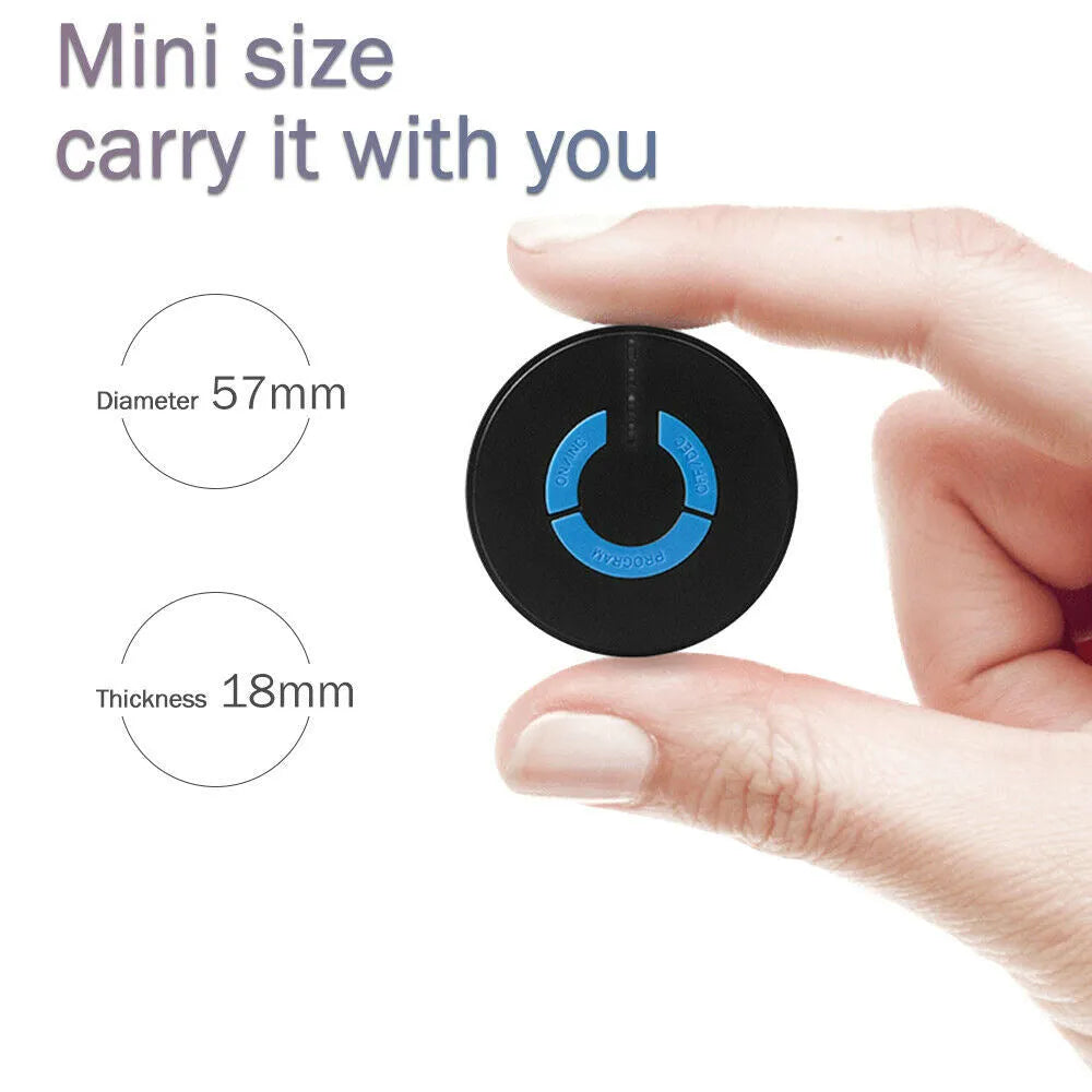 Black HQ-185 mini electric shoulder and neck massager with compact handheld design.