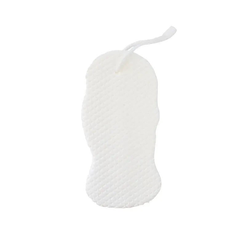 3D body rubbing sponge with fish scale pattern in white, grey, pink, or light blue, showing super-soft texture for gentle exfoliation