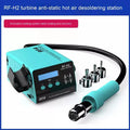 RF4H2 hot air rework station with digital display and three nozzle attachments for BGA chip removal