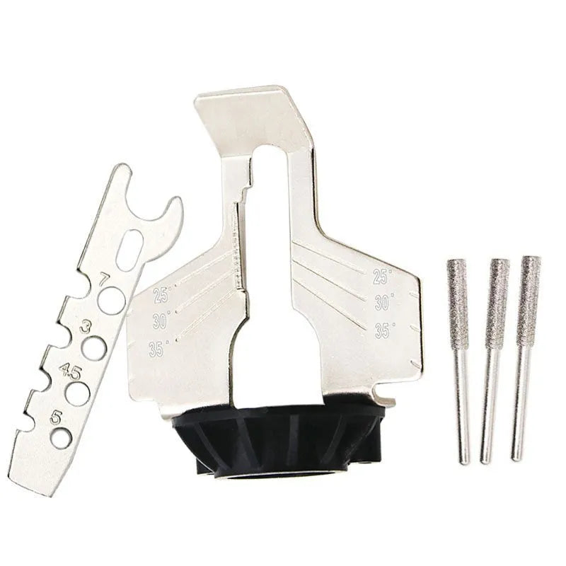 Silver metal band saw blade for electric chain grinding machine measuring 20mm with 100 teeth