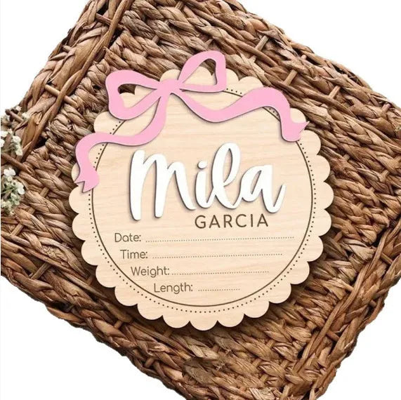 Wooden baby room decoration photo props ornaments with customised name in two sizes for nursery decor