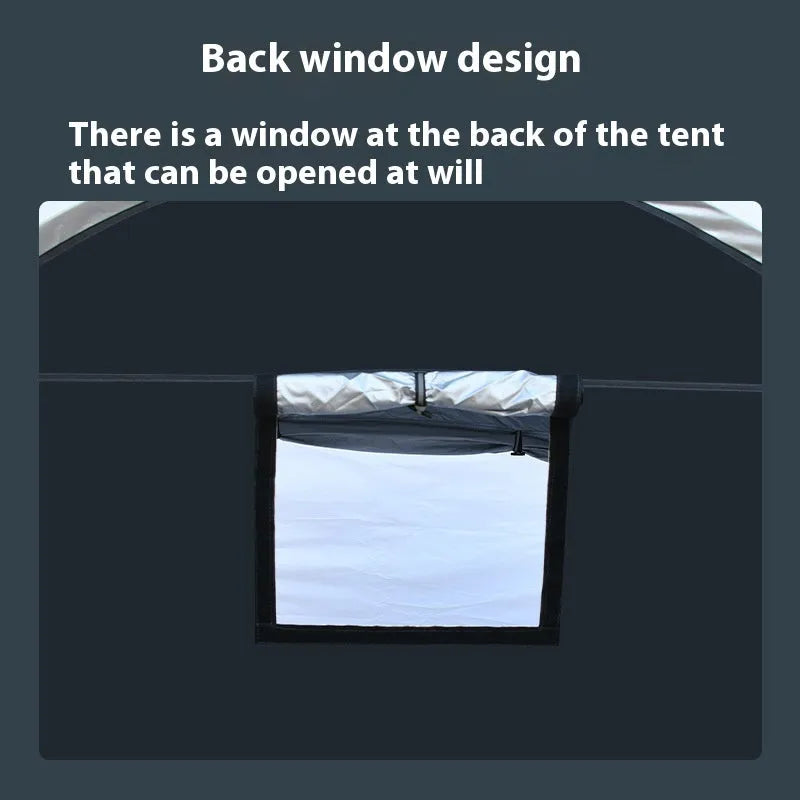 Black outdoor bicycle storage tent showing roof-style design suitable for 2-3 bicycles