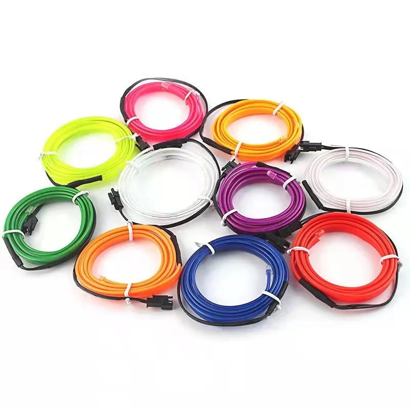6-metre USB-powered LED light strip for car interiors in ten colour options