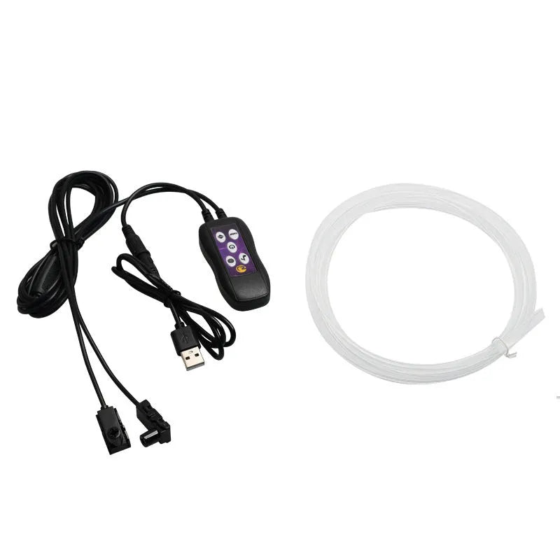 Car LED atmosphere light strip with USB connector for dashboard and centre console colour changing lighting