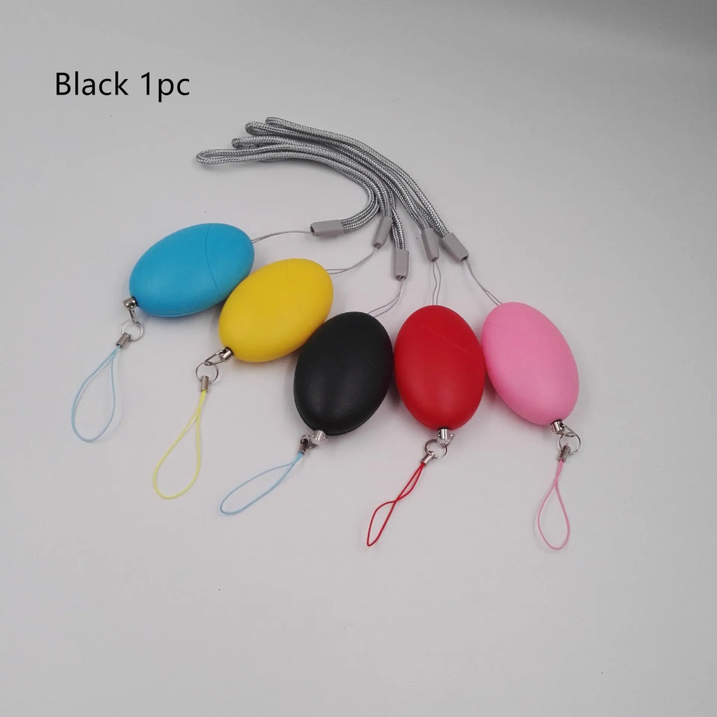 Oval 120dB personal alarm for women, elderly and children in black, blue, pink, red or yellow