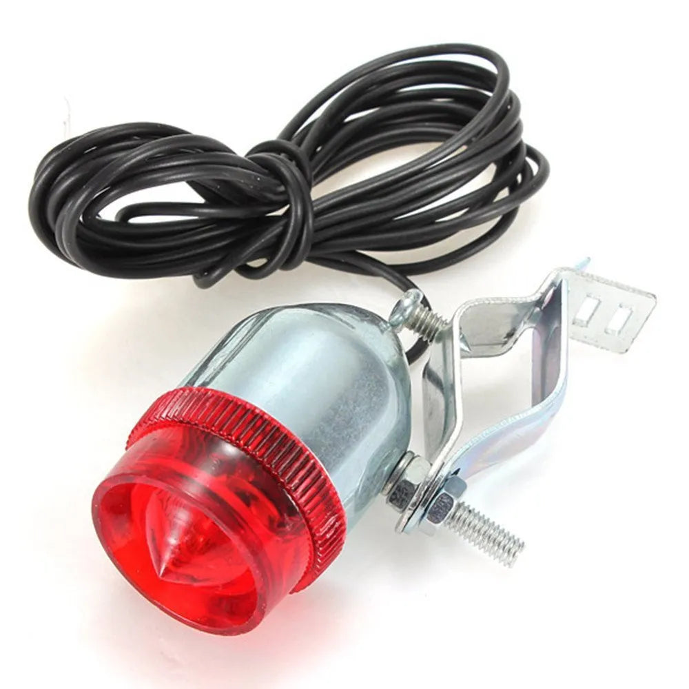 Silver bicycle generator light modification kit with dynamo for friction-powered 12V 6W lighting