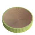 55cm round green cat scratching board with replaceable corrugated paper centre and two replacement packs