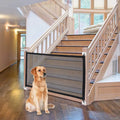 Portable folding pet isolation net in black or white, plastic, available in 72x100cm, 72x120cm, and 72x180cm sizes.