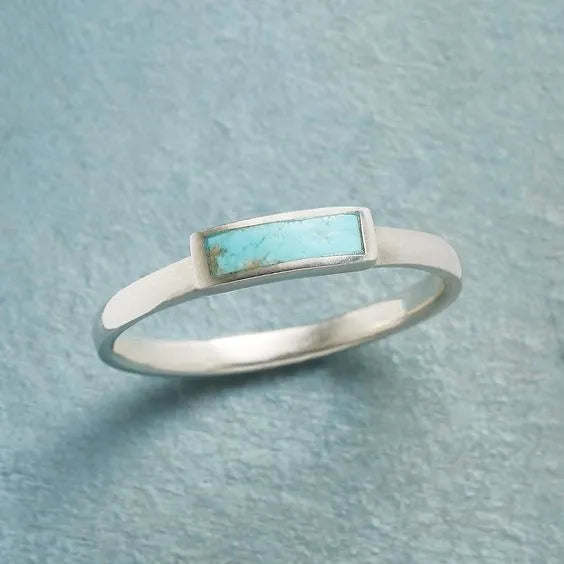 Silver geometric line ring for women, unisex alloy ring with electroplated finish, sizes 5 to 11