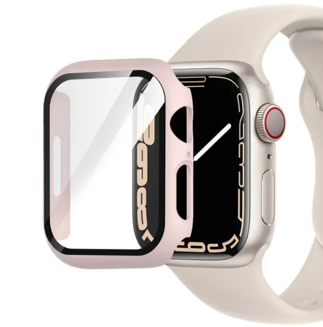 PC tempered film watch case protector in multiple colours and sizes for smartwatch protection