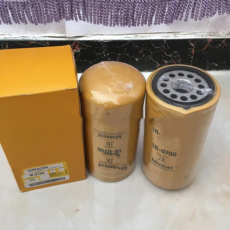 1R-0750 diesel fuel filter element with filter paper construction for 120°C operating temperature
