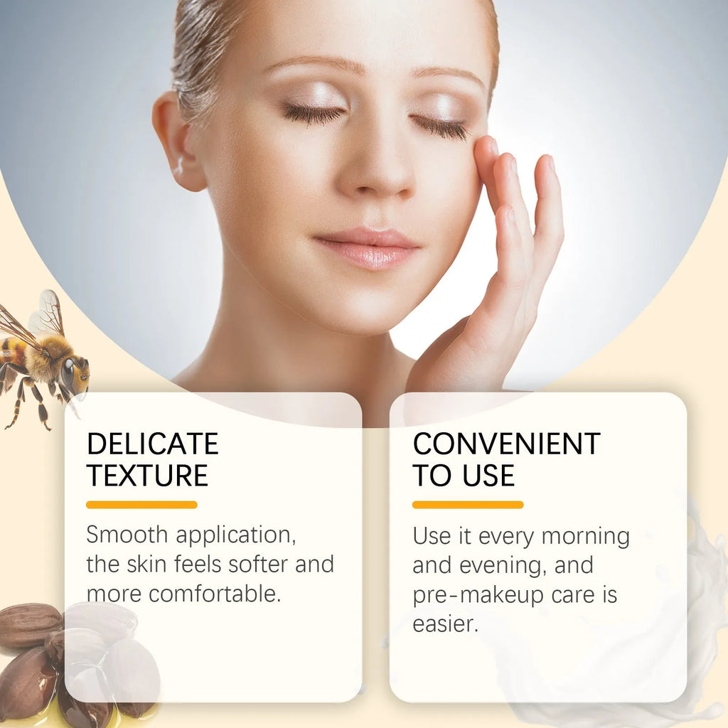 30g jar of facial neck hydrating cream with bee venom and jojoba oil ingredients