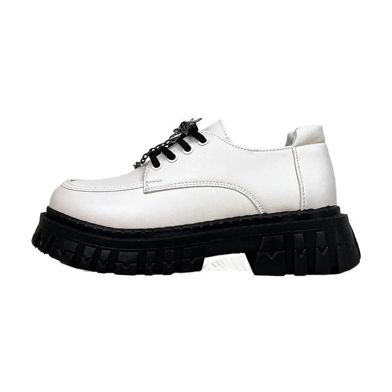 Women's Duke Asterism coloured loafers with metal cross strap and round toe in college style