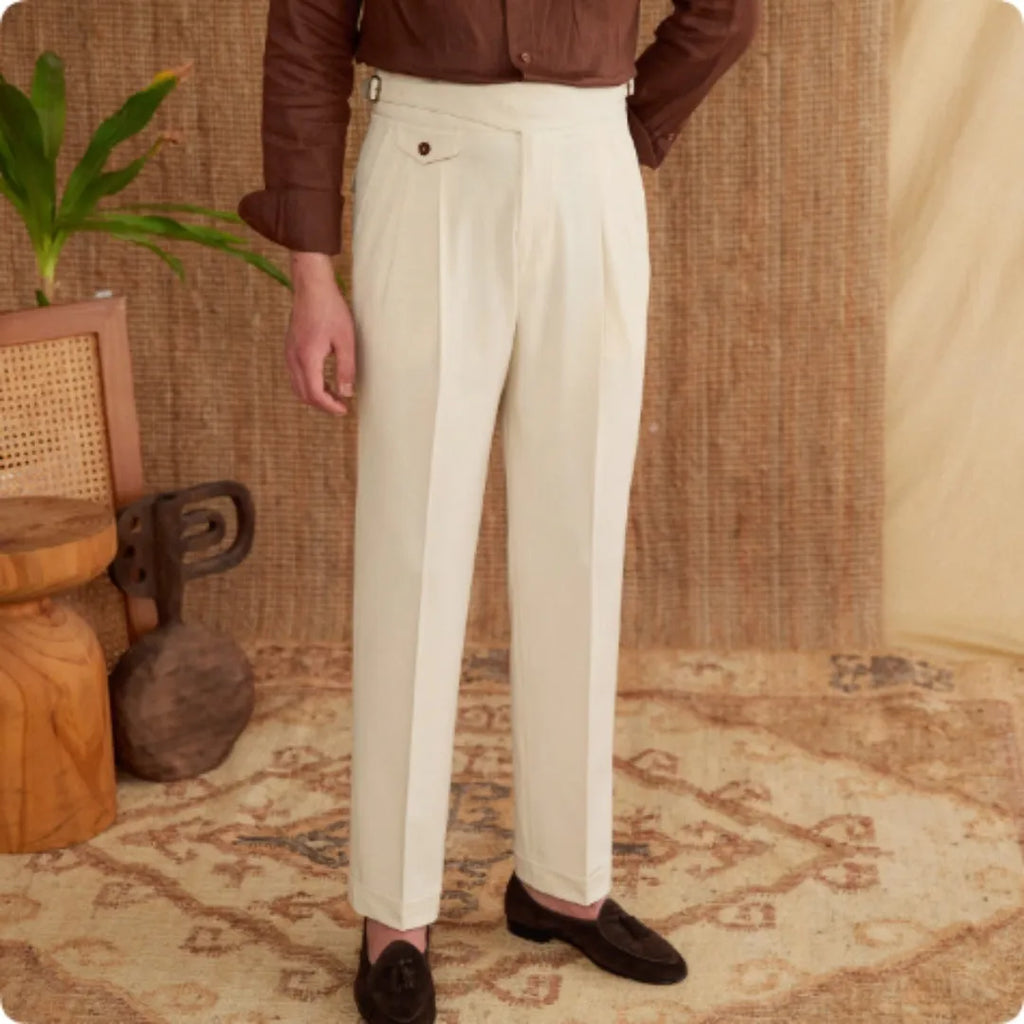 Men's slim-fit straight-leg trousers in dark grey, made from wrinkle-resistant polyester for business and commuting