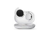 Black sports wireless Bluetooth earphones with ear plug design showing bilateral stereo configuration