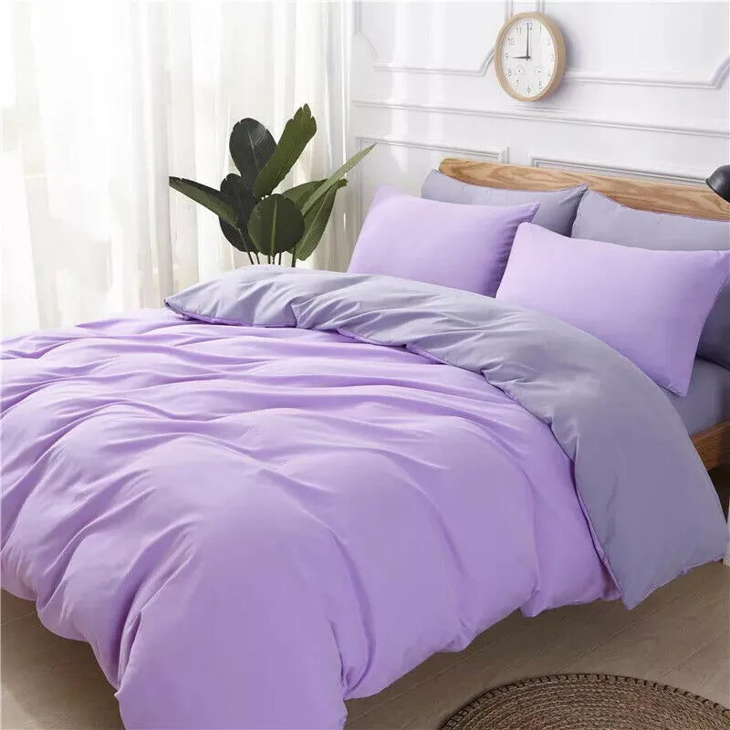 Modern simple 4-piece polyester bedding set for a 2m bed in a floral colour.