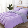 Modern simple 4-piece polyester bedding set for a 2m bed in a floral colour.