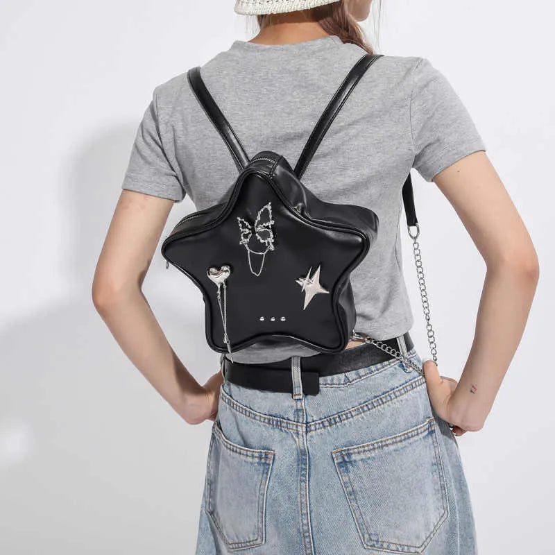 Soft PU women's mini backpack messenger bag shown in Black, Milky White, Silver, and Beige colour options.