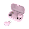 True wireless Bluetooth earbuds in black, pink, or white colour options.