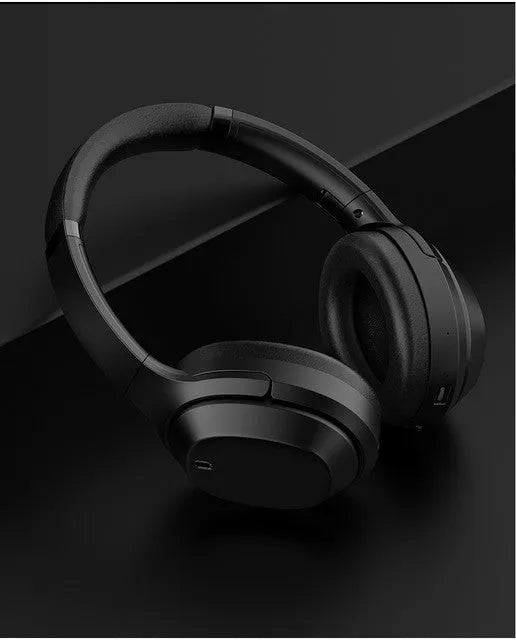 Black Gorsun E98 over-ear wireless Bluetooth headset with memory-protein ear cushions and stainless steel slider.