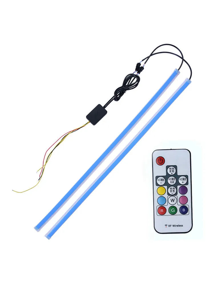 Universal LED daytime running lights with remote control, available in 30cm 45cm 60cm sizes for General Motors vehicles