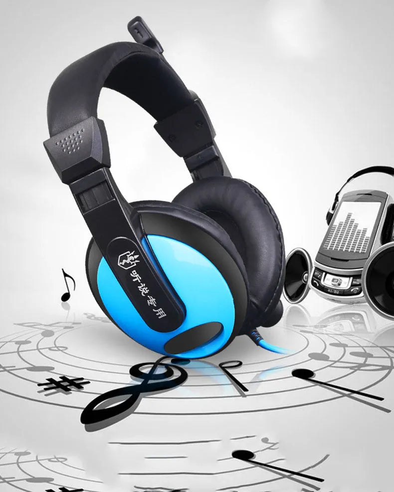 E-sports gaming headset with 40mm speakers and omnidirectional microphone in blue and red colour options
