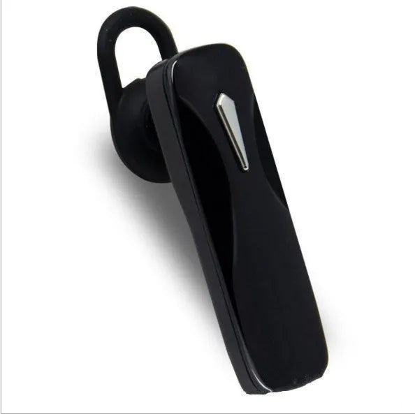 M163 Bluetooth car headset in black or white with call and music control buttons for hands-free driving
