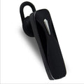 M163 Bluetooth car headset in black or white with call and music control buttons for hands-free driving
