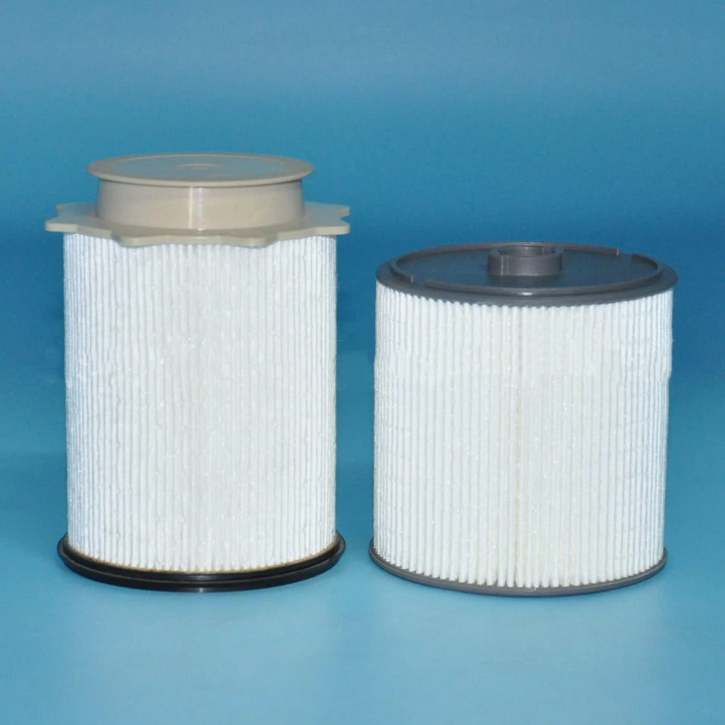 RAM truck fuel filter kit with white housing showing filter element and sealing components