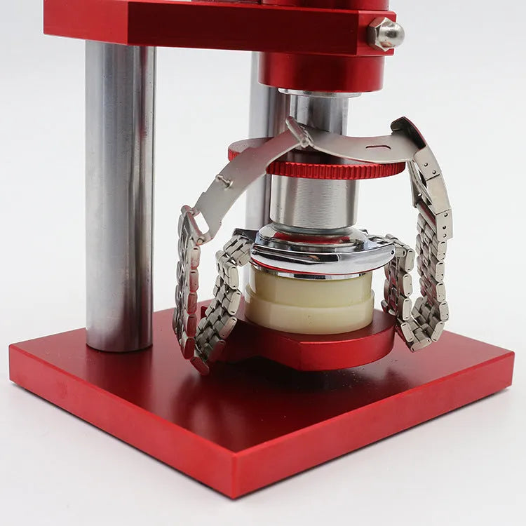 Watch repair spiral cap presser tool with 20 plastic moulds for watch back cover installation