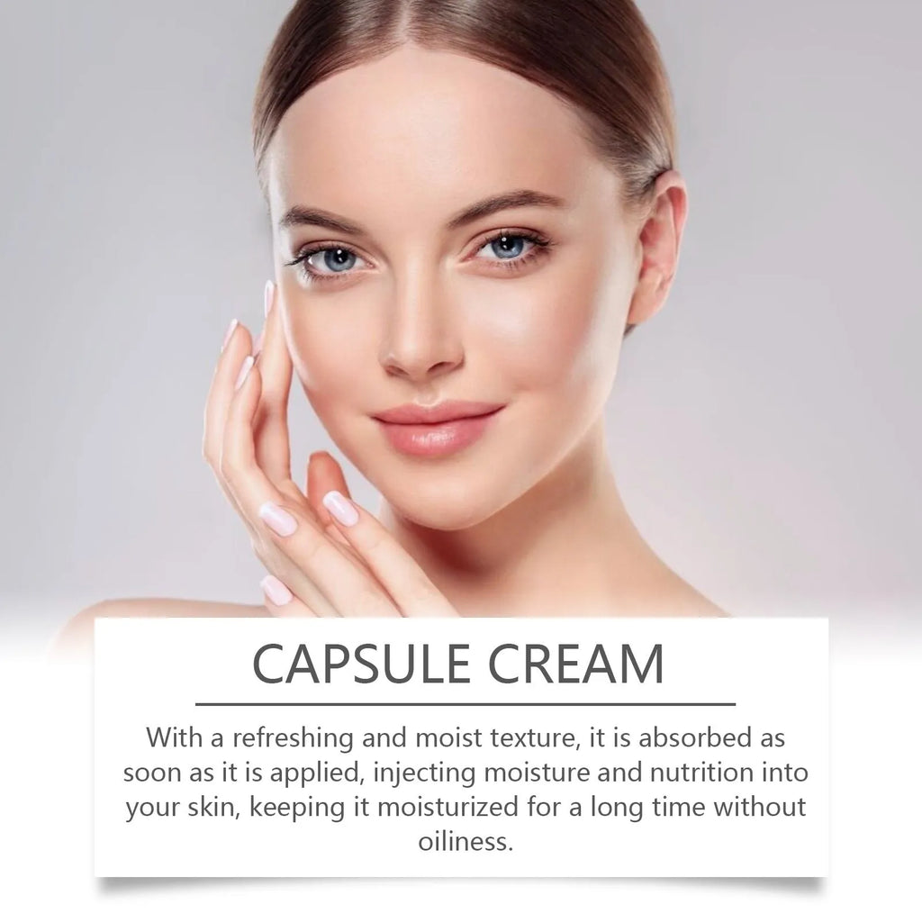 55g moisturising cream jar with dual-phase gel and white ball formulation for skincare hydration