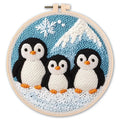 Cross stitch embroidery DIY kit with 20cm hoop, threads, fabric and tools for handmade crafts