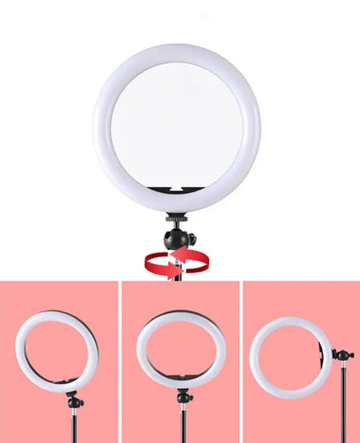 10-inch smartphone ring light with metal bracket for photography and video